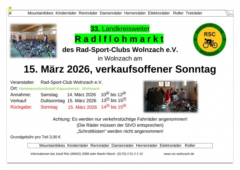 Grossansicht in neuem Fenster: Plakat Radlflohmarkt